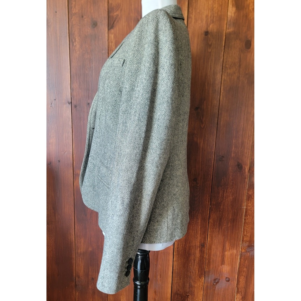 J.Crew Schoolboy Tweed Blazer Women's 14 Gray Wool Blend Textured Career Jacket - Picture 12 of 16